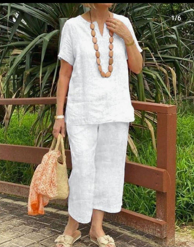 Loose Casual Summer Pants Suit