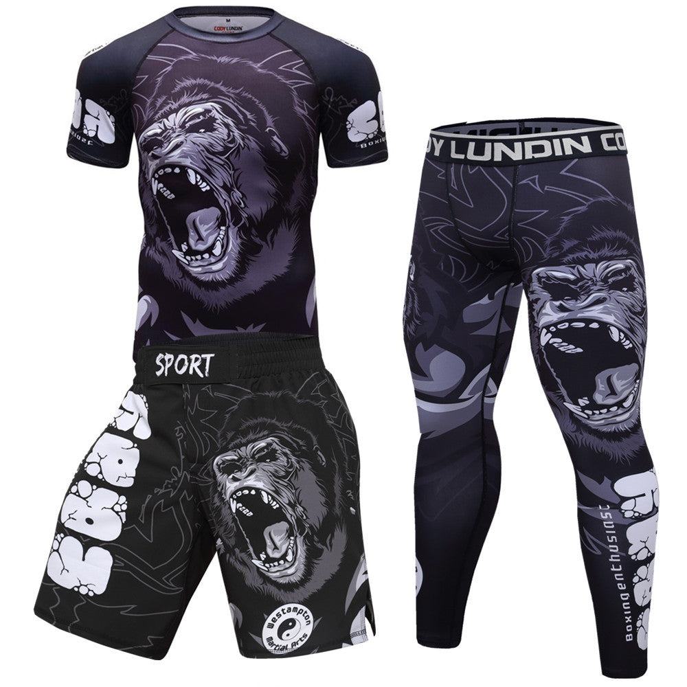 Elastic Compression Wear-Resistant Training Suit