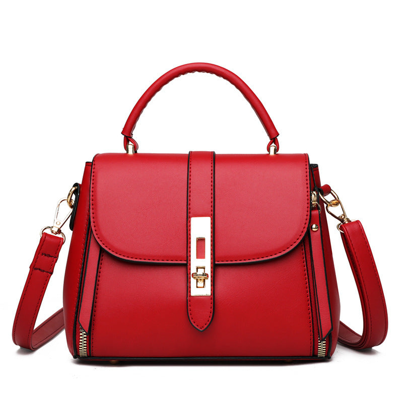 Soft Leather Portable Messenger Bag