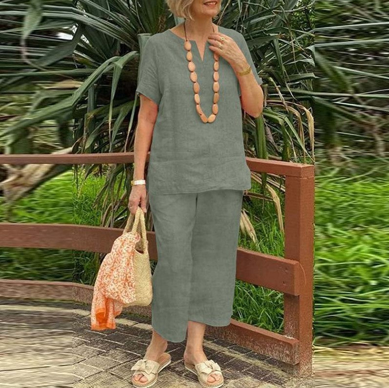 Loose Casual Summer Pants Suit