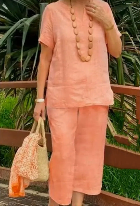 Loose Casual Summer Pants Suit