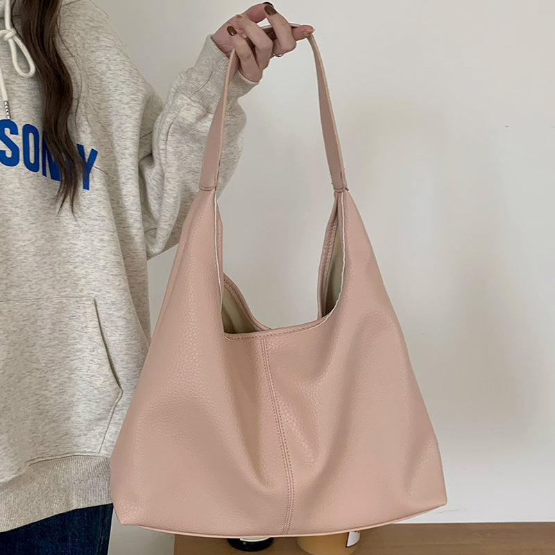 High-capacity Soft Leather Tote