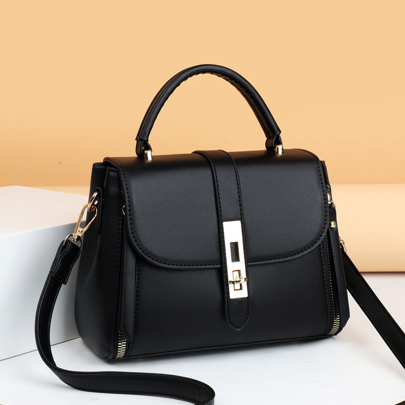 Soft Leather Portable Messenger Bag