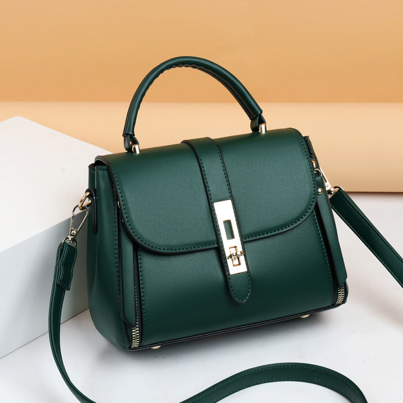 Soft Leather Portable Messenger Bag
