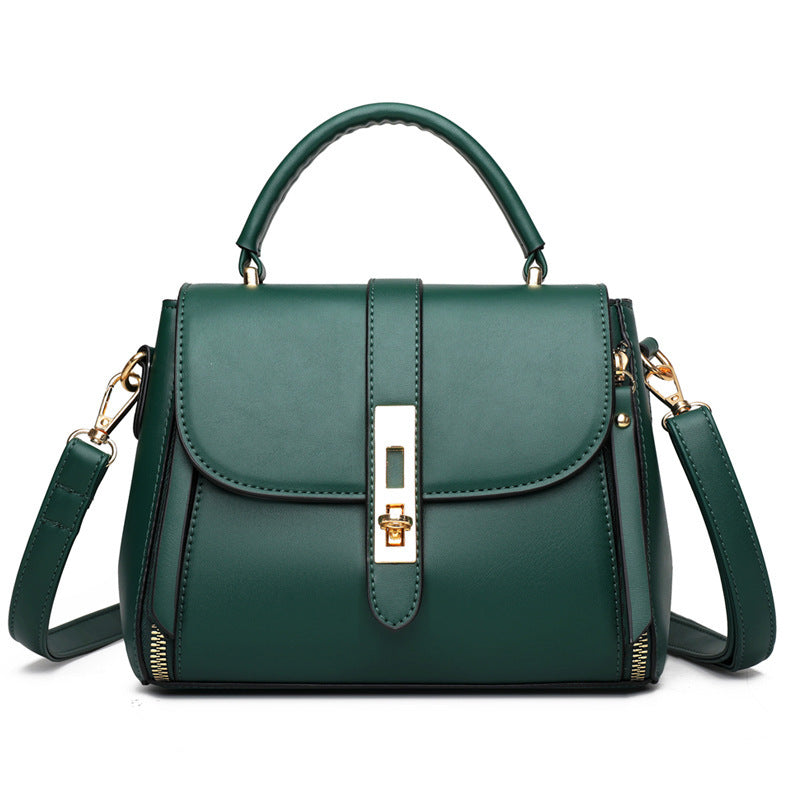 Soft Leather Portable Messenger Bag