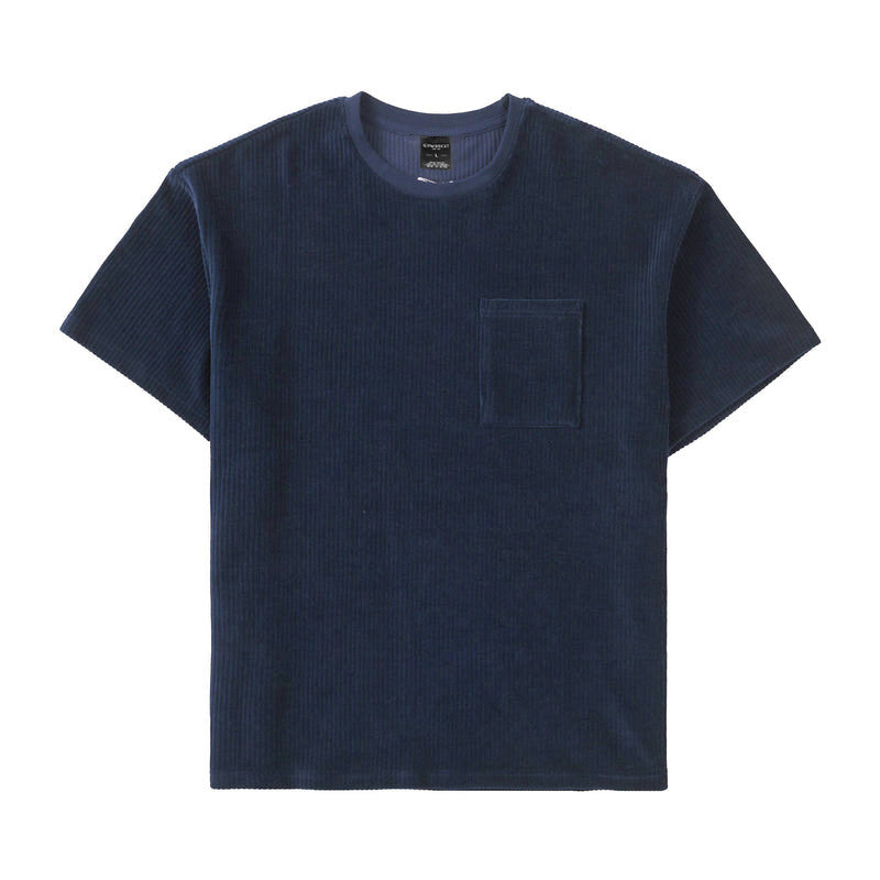 Round Neck Corduroy Casual T-Shirt
