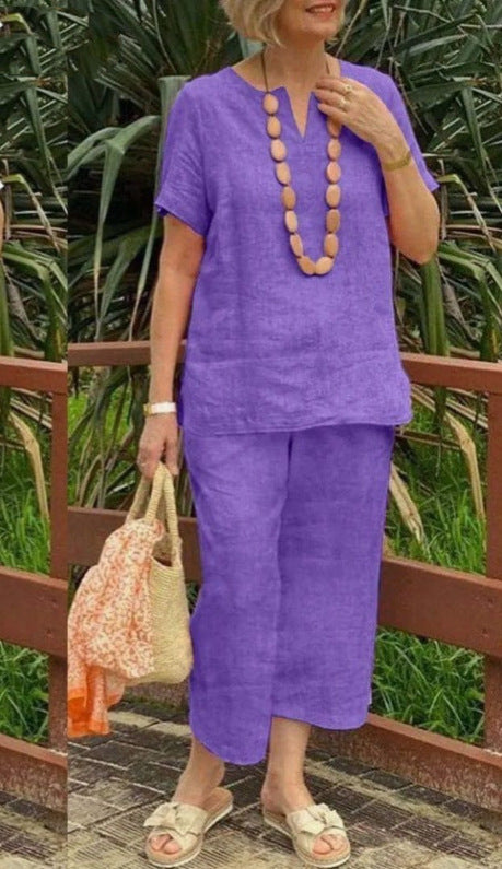 Loose Casual Summer Pants Suit