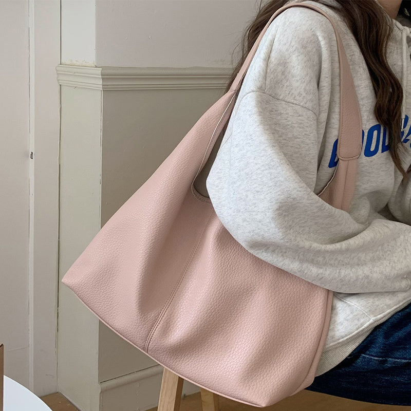 High-capacity Soft Leather Tote