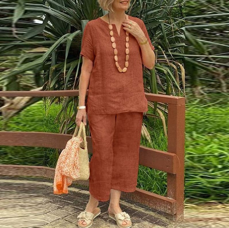 Loose Casual Summer Pants Suit