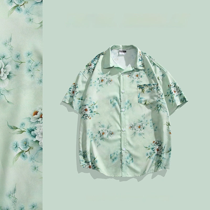 Hawaiian Printed Short Sleeve Shirt