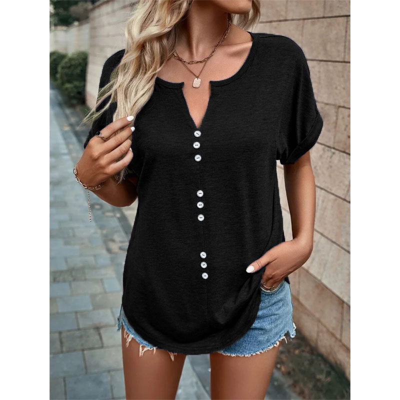 V-neck Short Sleeve Top