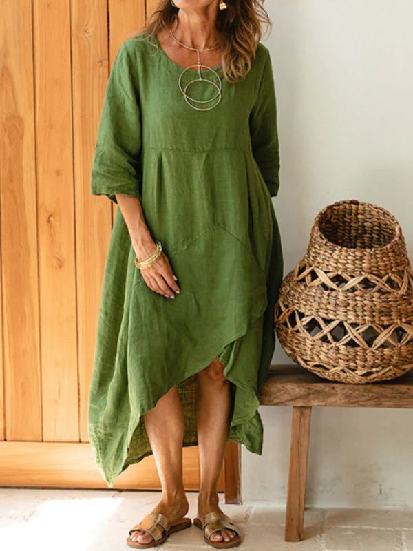 Casual Baggy Robe Retro Long Dress