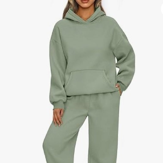 Two-piece Casual Hoodie Sportswear Trousers Suit