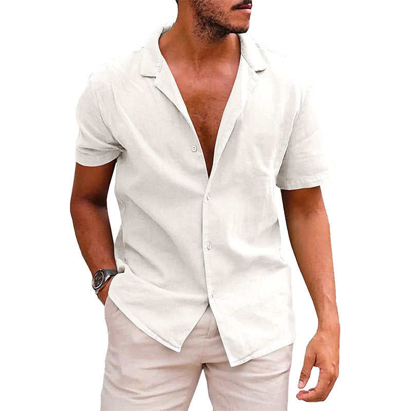 Button Down Short Sleeve Beach Shirt