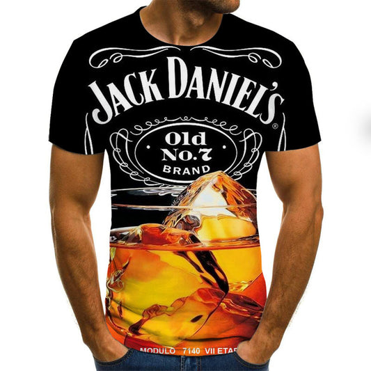 Explosive 3D Custom Digital Print Summer Short Sleeve T-Shirt