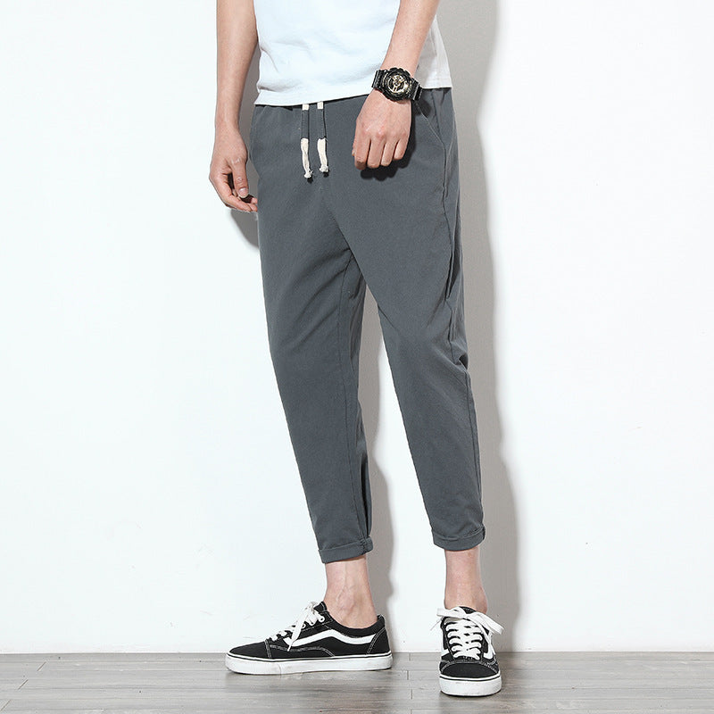 Cotton Linen Relaxed-fit Pants