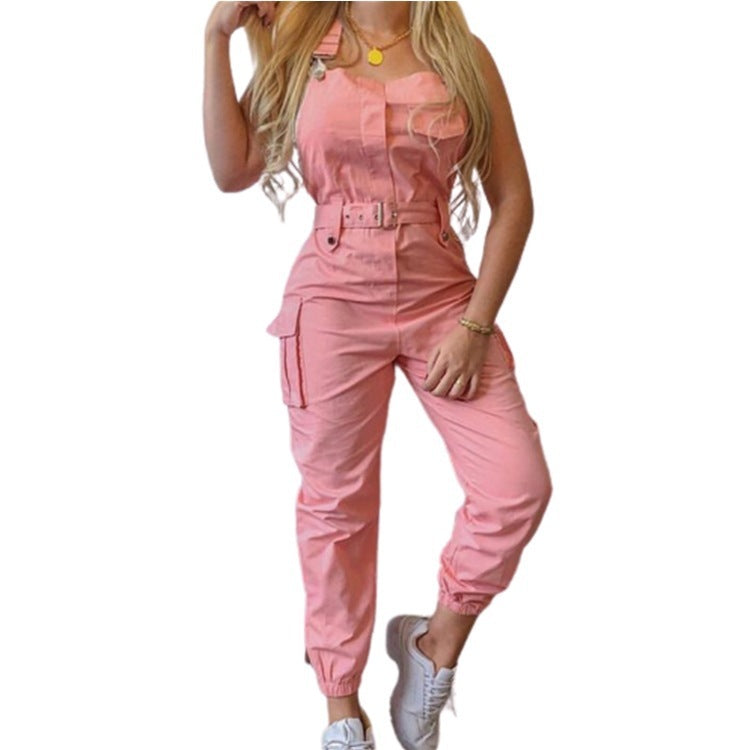 Workwear Waist Banding Jumpsuit