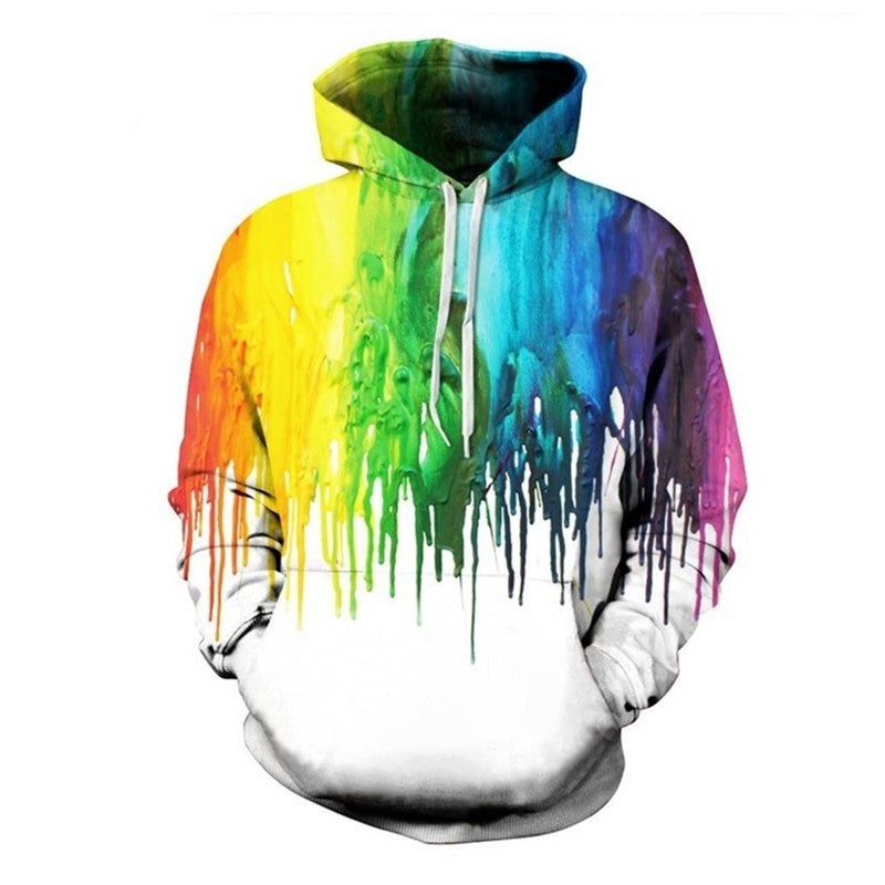 3D Hoodies Splatter Colorful Paint Stains