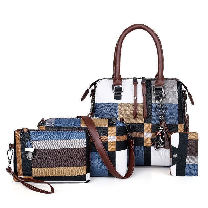 Luxury Designer Plaid Handbag