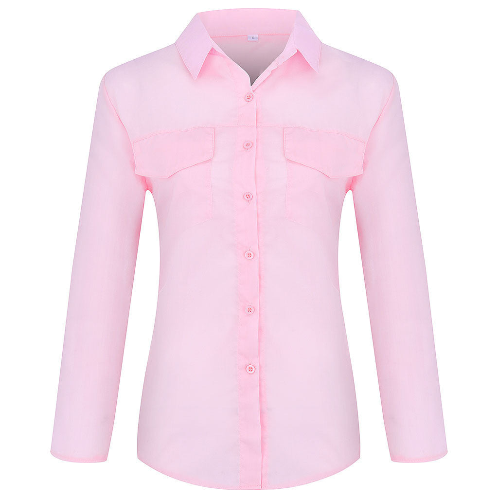 Lapel Long Sleeve Shirt