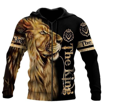 Lion/Tiger 3D Digital Print Zipper Shirt/Sweater/Hoodie