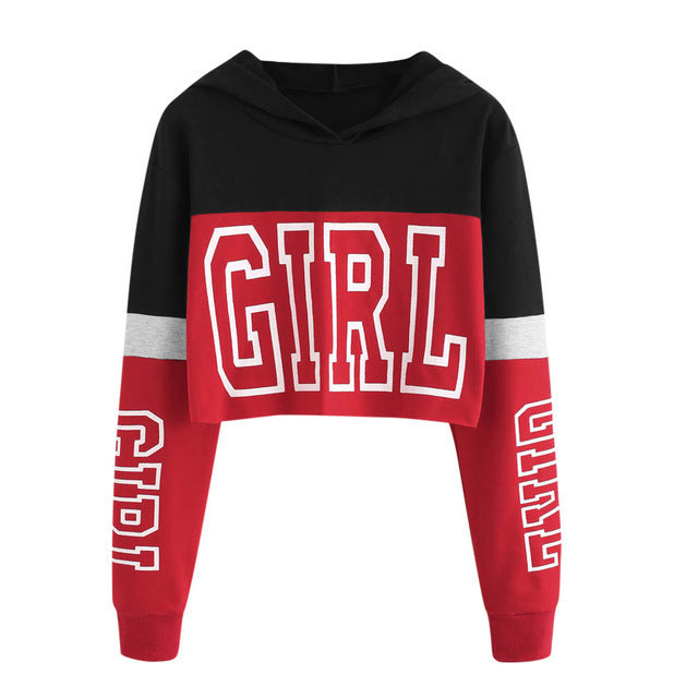 Crop Top Hoodie Sweatshirt