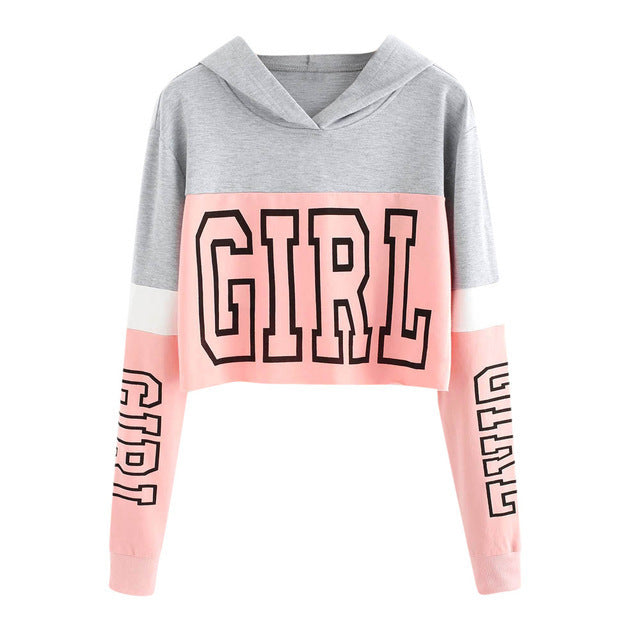 Crop Top Hoodie Sweatshirt