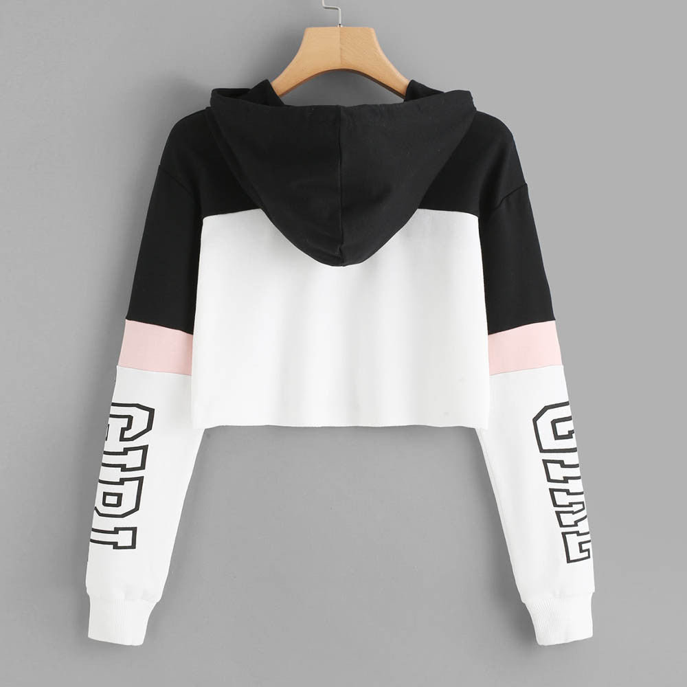 Crop Top Hoodie Sweatshirt