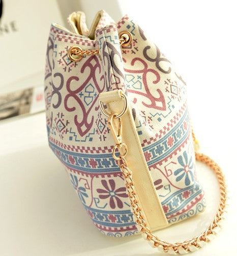 Pearl Chain Bucket Bag