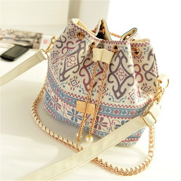 Pearl Chain Bucket Bag