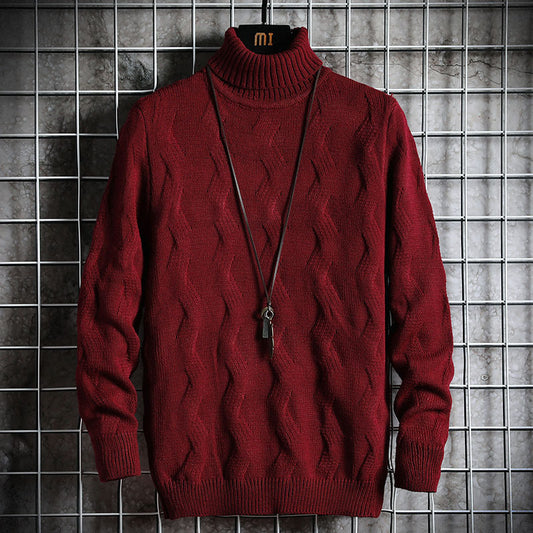 Turn-over Collar Simple Solid Pullover