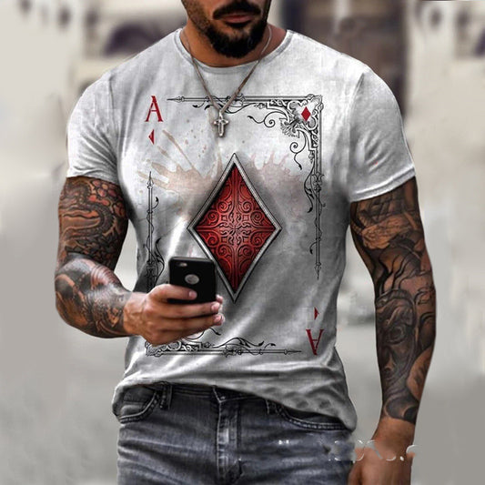 Playing Card Print T-Shirt