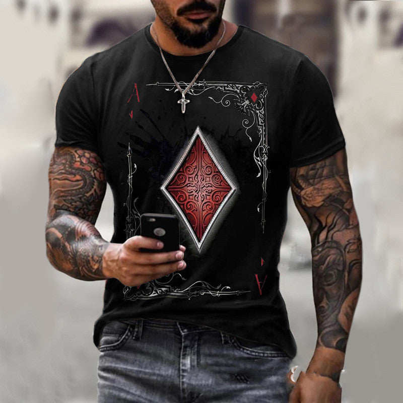 Playing Card Print T-Shirt