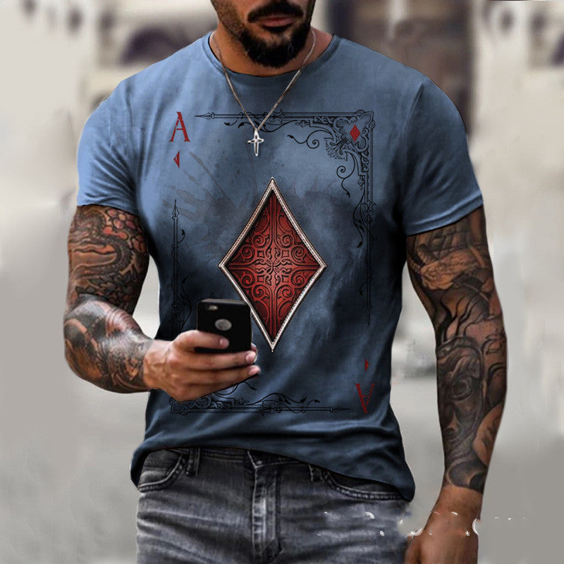 Playing Card Print T-Shirt