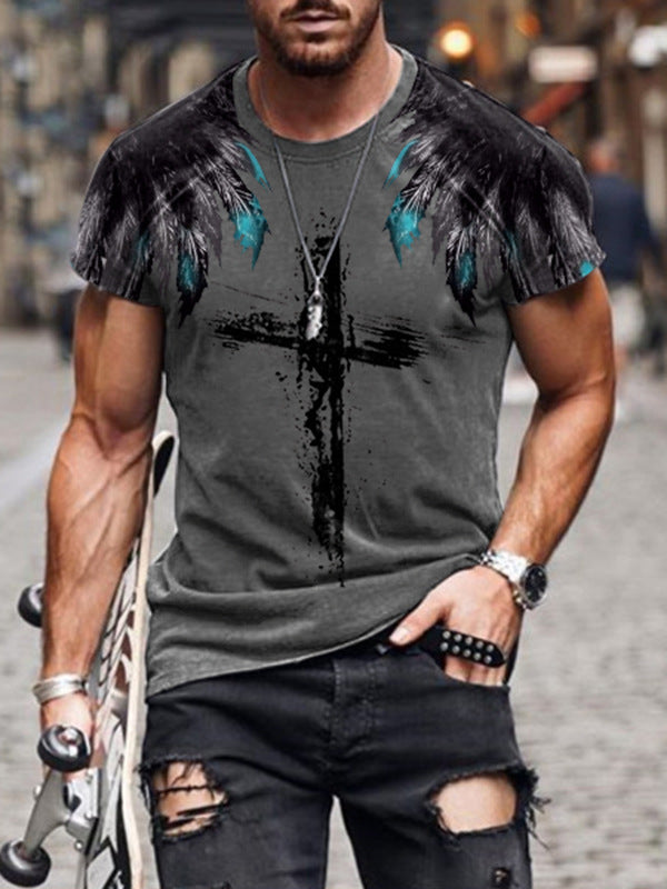 Cross Print T-Shirt