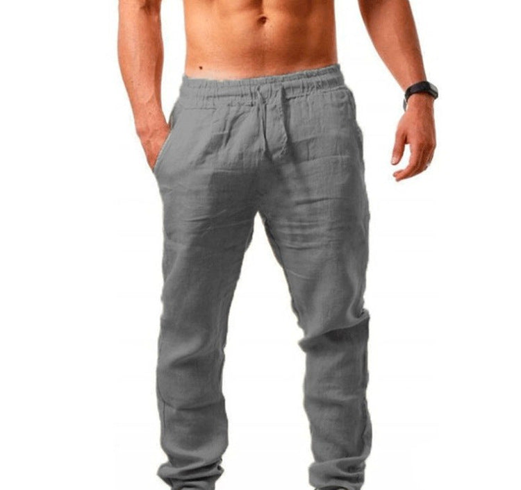 Breathable Cotton-Linen Loose Casual Sports Trousers