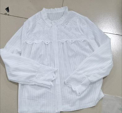 White Lace Detailed Shirt