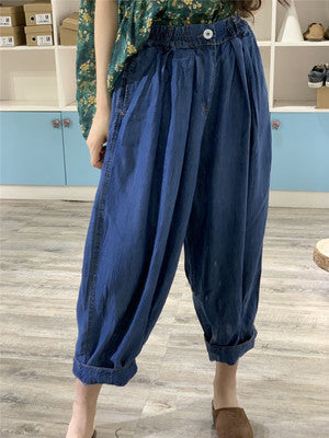 Plus Size Retro Casual Wide-leg Pants