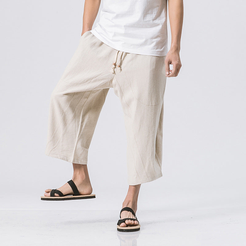 Chinese Style Cotton Harem Pants