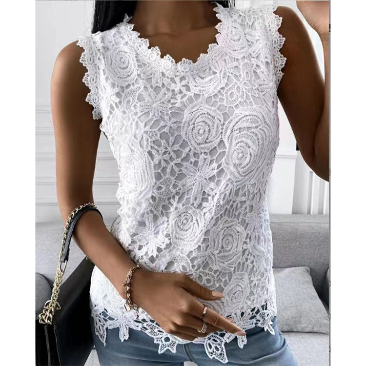 Flowers and Lace Vest