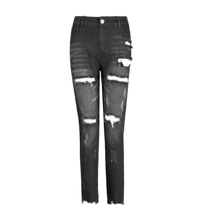 Pierced Mid-rise Jeans