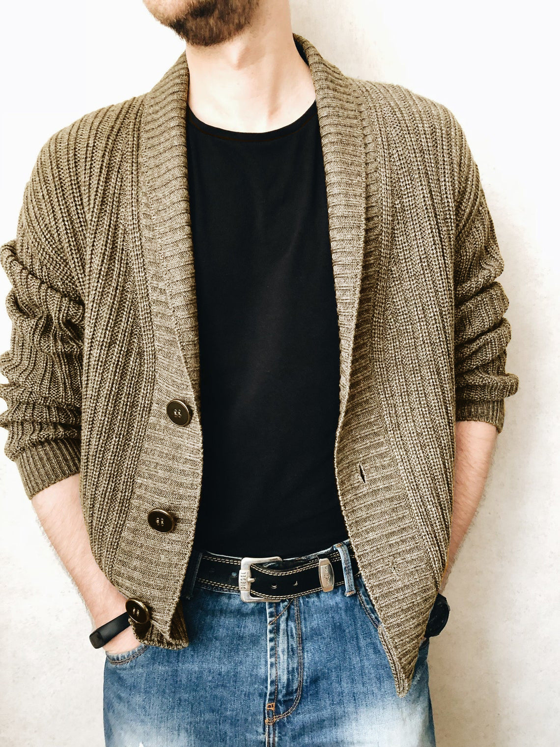 Long Sleeve Urban V-neck Knitwear