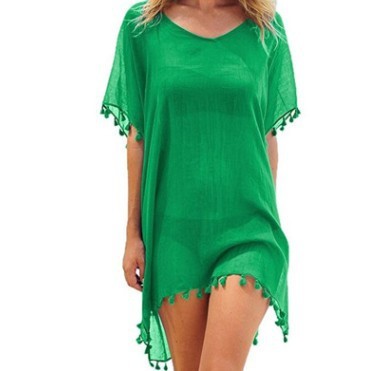 Loose Chiffon Summer Beach Tunic Cover-Up Shirt