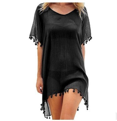 Loose Chiffon Summer Beach Tunic Cover-Up Shirt