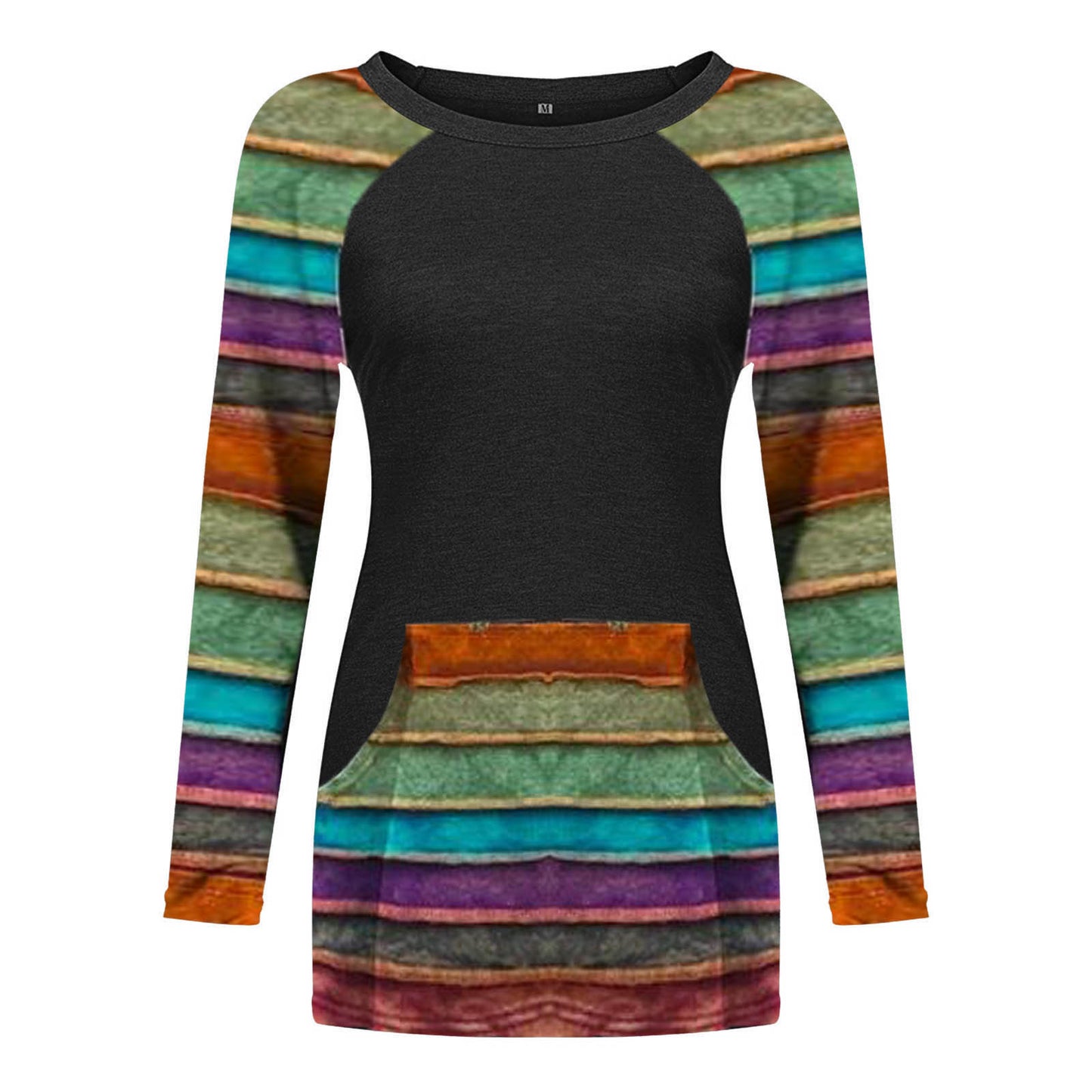 Loose Round Neck Long Sleeve T-Shirt