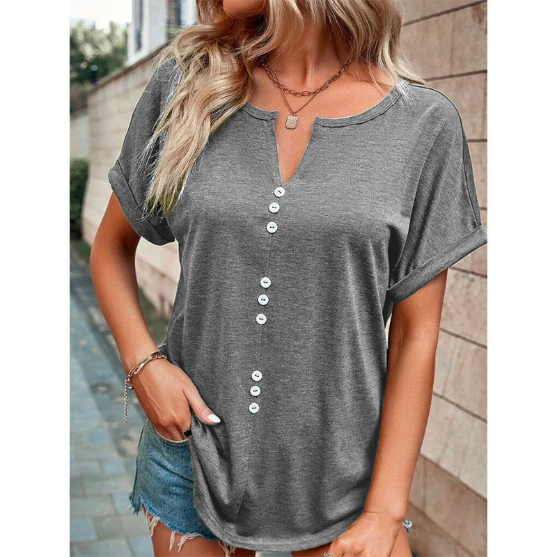 V-neck Short Sleeve Top