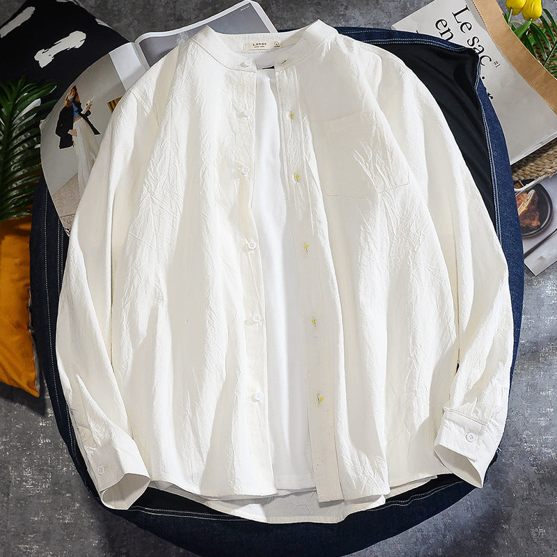 Cotton-Linen Long Sleeve Shirt