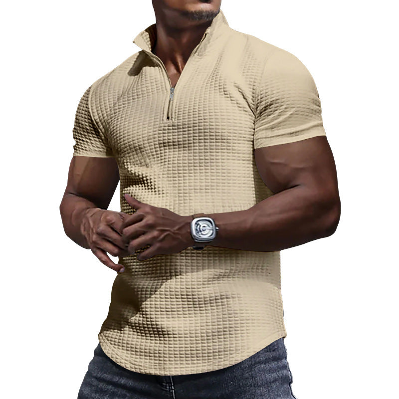 Small Plaid Breathable Casual T-Shirt