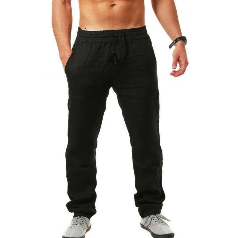 Breathable Cotton-Linen Loose Casual Sports Trousers