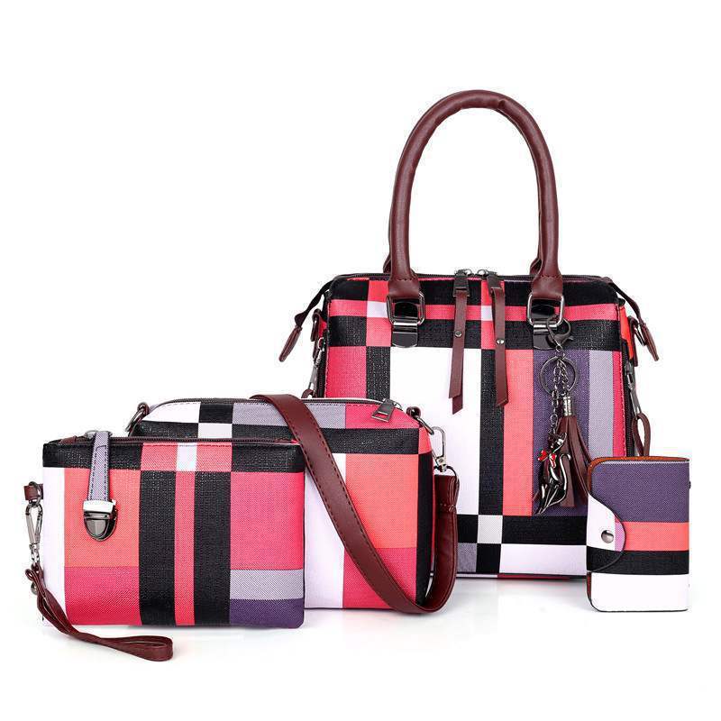 Luxury Designer Plaid Handbag